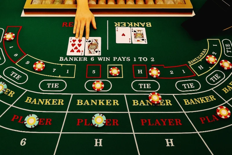 Baccarat rules are pretty similar to Three Card Poker